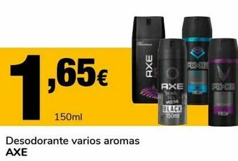 Supeco Desodorante varios aromas axe oferta