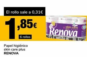 Supeco Papel higiénico skin care plus renova oferta