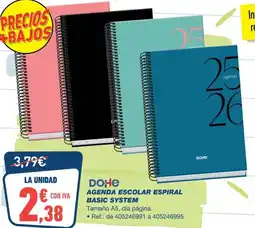 Bureau Vallée DOHE Agenda escolar espiral basic system oferta