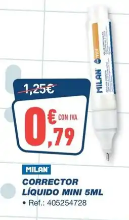 Bureau Vallée MILAN Corrector líquido mini 5ml oferta