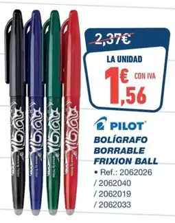 Bureau Vallée PILOT Bolígrafo borrable frixion ball oferta