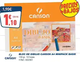 Bureau Vallée CANSON Bloc de dibujo a4 minipack basik oferta