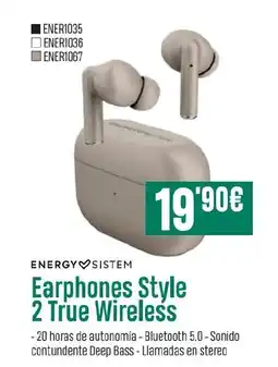 PCBox ENERGY SISTEM Earphones Style 2 True Wireless oferta
