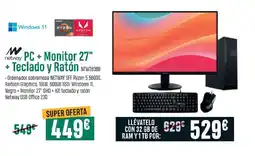 PCBox PC + Monitor 27" +Teclado y Ratón NTW28369 oferta