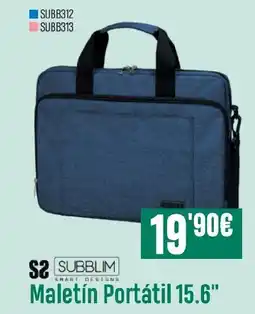 PCBox SUBBLIM Maletín Portátil 15.6" oferta