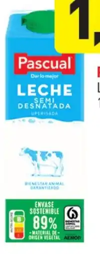 Hiperber PASCUAL Leche semidesnatada, oferta