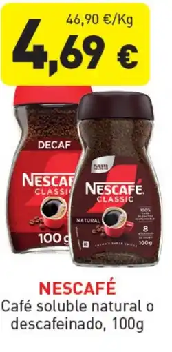 Hiperber NESCAFÉ Café soluble natural o descafeinado oferta