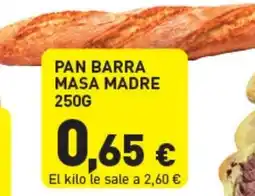 Hiperber Pan barra masa madre oferta