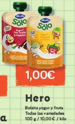Hiperber HERO Bolsita yogur y fruta Todas las variedades oferta