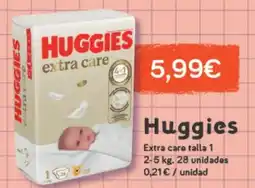 Hiperber HUGGIES Extra care talla 1 oferta