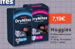 Hiperber HUGGIES DryNites pijama pants talla 4-7 oferta