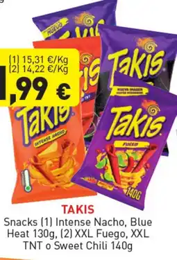 Hiperber Snacks Intense Nacho, Blue Heat XXL Fuego, XXL TNT o Sweet Chili oferta