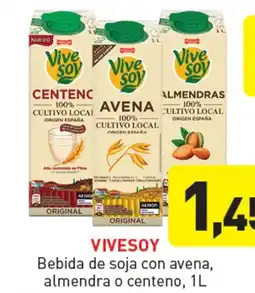 Hiperber VIVESOY Bebida de soja con avena, almendra o centeno oferta