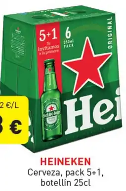 Hiperber HEINEKEN Cerveza, pack 5+1, botellín oferta
