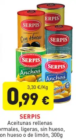 Hiperber SERPIS Aceitunas rellenas normales, ligeras, sin hueso, con hueso o de limón oferta