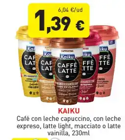 Hiperber KAIKU Café con leche capuccino, con leche expreso, latte light, macciato o latte vainilla oferta