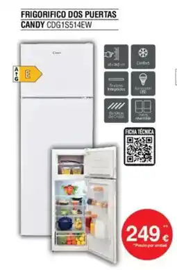 Milar CANDY Frigorifico dos puertas cdg1s514ew oferta