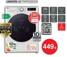 Milar LG Lavadora f2wr5s08agw oferta