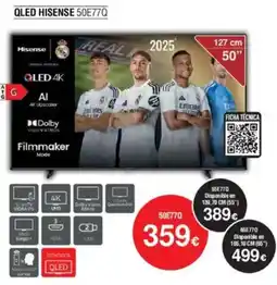 Milar HISENSE Qled 50e77q oferta