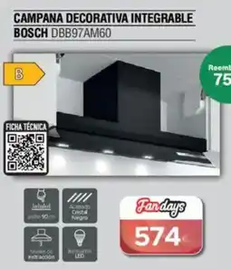 Milar BOSCH Campana decorativa integrable dbb97am60 oferta
