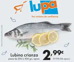Supermercados Lupa Lubina crianza oferta