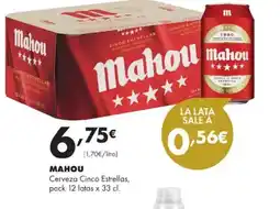 Supermercados Lupa MAHOU Cerveza Cinco Estrellas oferta