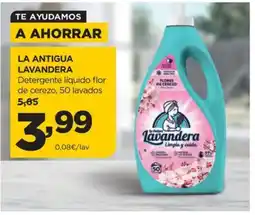 Alimerka LA ANTIGUA LAVANDERA Detergente líquido flor de cerezo, 50 lavados oferta