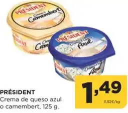 Alimerka PRÉSIDENT Crema de queso azul o camembert oferta