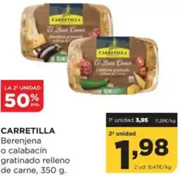 Alimerka CARRETILLA Berenjena o calabacín gratinado relleno de carne oferta