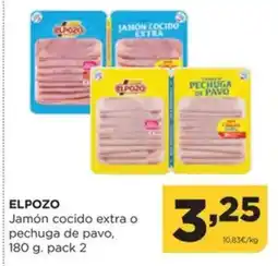 Alimerka ELPOZO Jamón cocido extra o pechuga de pavo oferta