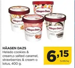 Alimerka HÄAGEN DAZS Helado cookies & cream,o salted caramel, strawberries & cream o lotus oferta