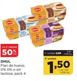 Alimerka DHUL Flan de huevo, 0% 0% o sin lactosa oferta