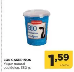 Alimerka LOS CASERINOS Yogur natural ecológico oferta