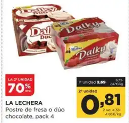 Alimerka LA LECHERA Postre de fresa o dúo chocolate oferta