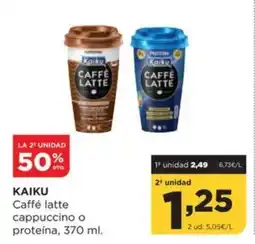Alimerka KAIKU Caffé latte cappuccino o proteína oferta