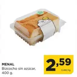 Alimerka MENAL Bizcocho sin azúcar oferta