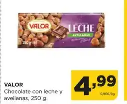 Alimerka VALOR Chocolate con leche y avellanas oferta
