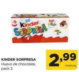 Alimerka KINDER SORPRESA Huevo de chocolate oferta