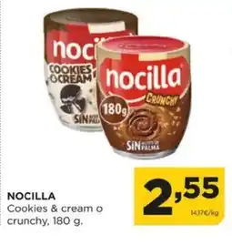 Alimerka NOCILLA Cookies & cream o crunchy oferta