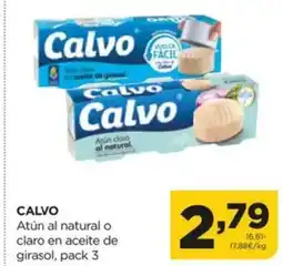 Alimerka CALVO Atún al natural o claro en aceite de girasol oferta