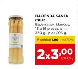 Alimerka Hacienda santa cruz espárragos blancos oferta