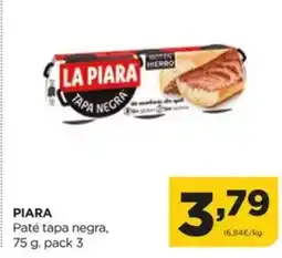 Alimerka PIARA Paté tapa negra oferta