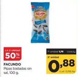 Alimerka FACUNDO Pipas tostadas sin sal oferta