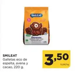 Alimerka SMILEAT Galletas eco de espelta, avena y cacao oferta