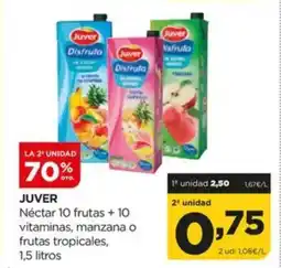 Alimerka JUVER Néctar 10 frutas + 10 vitaminas, manzana o frutas tropicales oferta