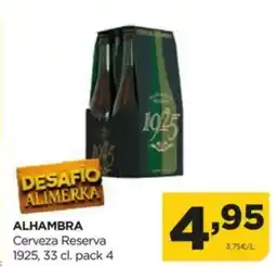 Alimerka ALHAMBRA Cerveza Reserva 1925 oferta
