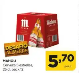 Alimerka MAHOU Cerveza 5 estrellas oferta