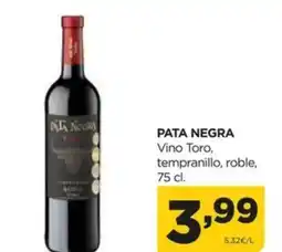 Alimerka PATA NEGRA Vino Toro, tempranillo, roble oferta
