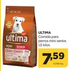 Alimerka ULTIMA Comida para perros mini senior oferta
