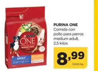 Alimerka PURINA ONE Comida con pollo para perros medium adult oferta